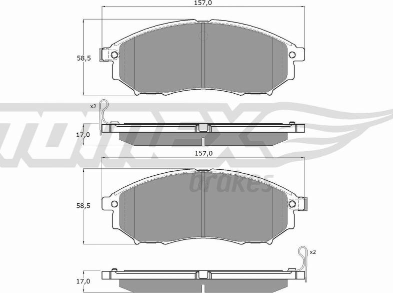 TOMEX brakes TX 19-27 - Гальмівні колодки, дискові гальма autozip.com.ua
