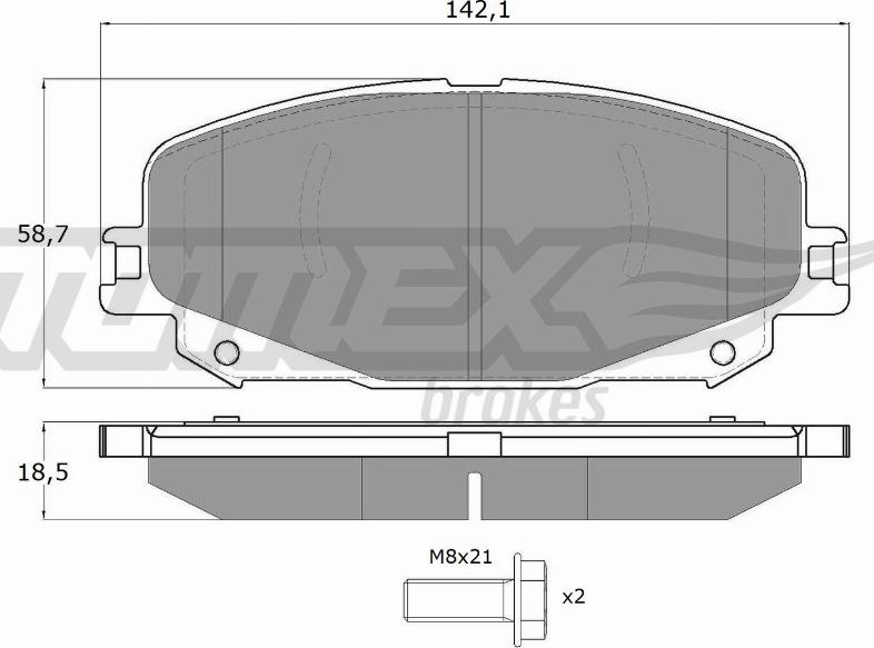 TOMEX brakes TX 19-74 - Гальмівні колодки, дискові гальма autozip.com.ua