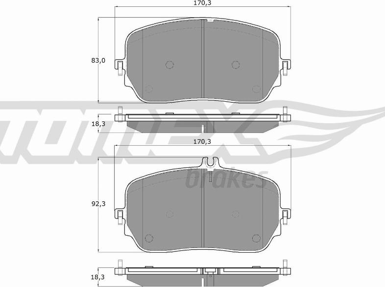 TOMEX brakes TX 19-78 - Гальмівні колодки, дискові гальма autozip.com.ua