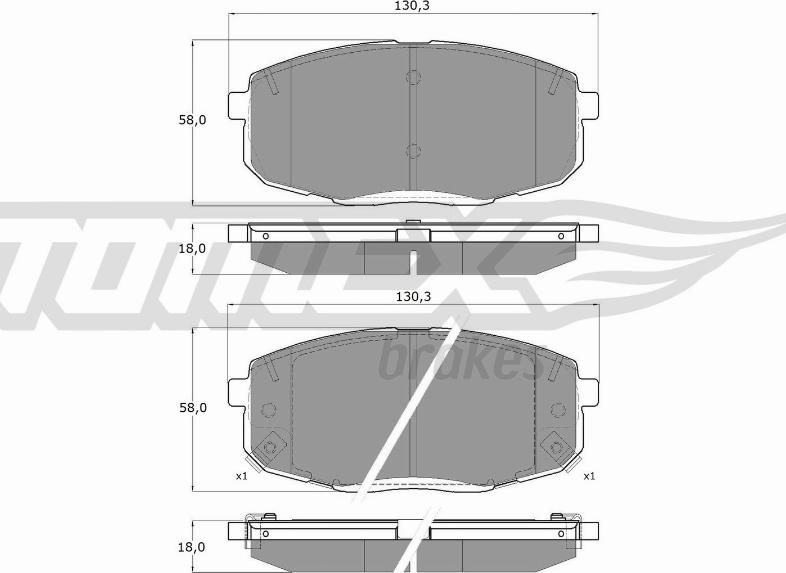 TOMEX brakes TX 14-991 - Гальмівні колодки, дискові гальма autozip.com.ua