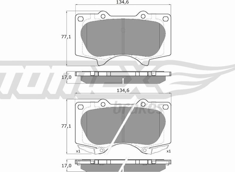 TOMEX brakes TX 14-96 - Гальмівні колодки, дискові гальма autozip.com.ua