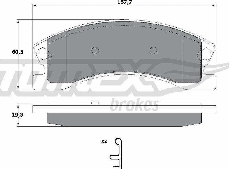 TOMEX brakes TX 14-91 - Гальмівні колодки, дискові гальма autozip.com.ua