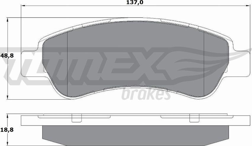 TOMEX brakes TX 14-411 - Гальмівні колодки, дискові гальма autozip.com.ua