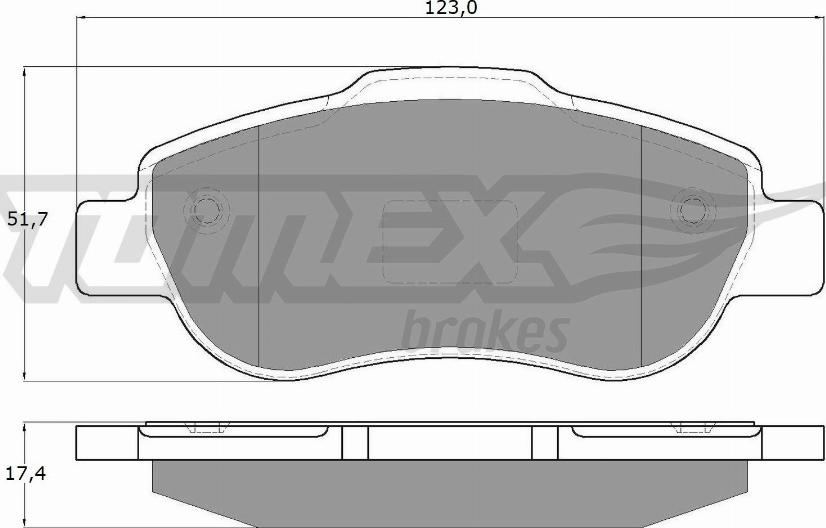 TOMEX brakes TX 14-43 - Гальмівні колодки, дискові гальма autozip.com.ua