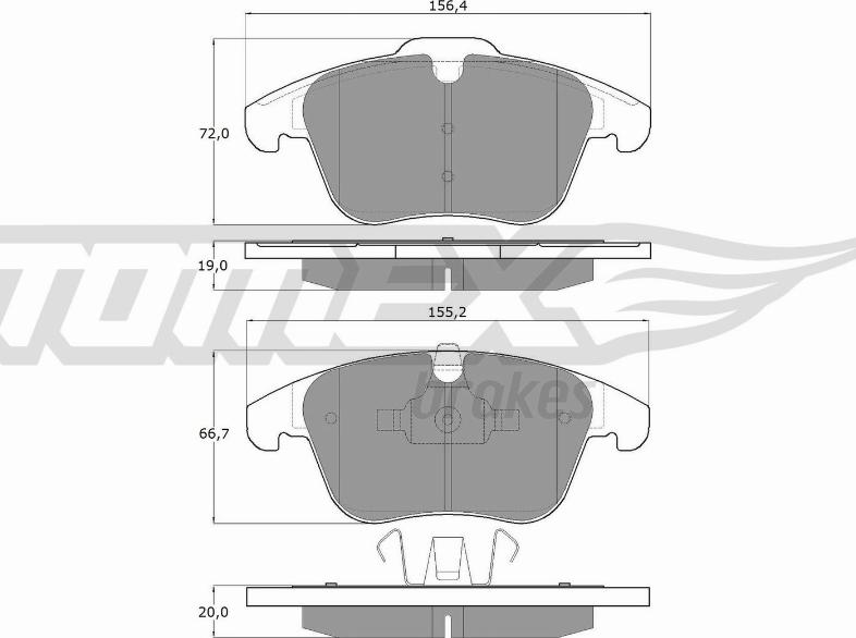 TOMEX brakes TX 14-47 - Гальмівні колодки, дискові гальма autozip.com.ua