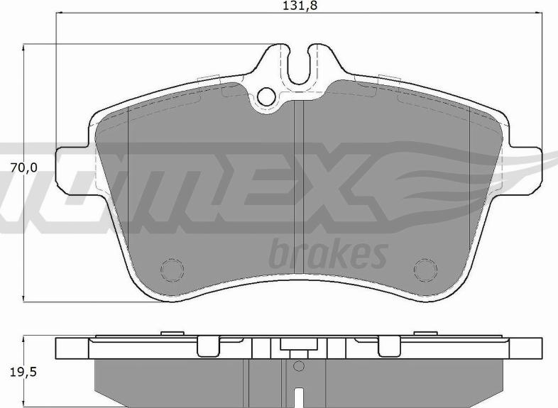 TOMEX brakes TX 14-55 - Гальмівні колодки, дискові гальма autozip.com.ua