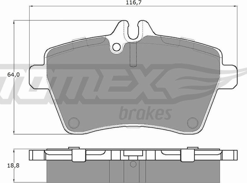 TOMEX brakes TX 14-56 - Гальмівні колодки, дискові гальма autozip.com.ua