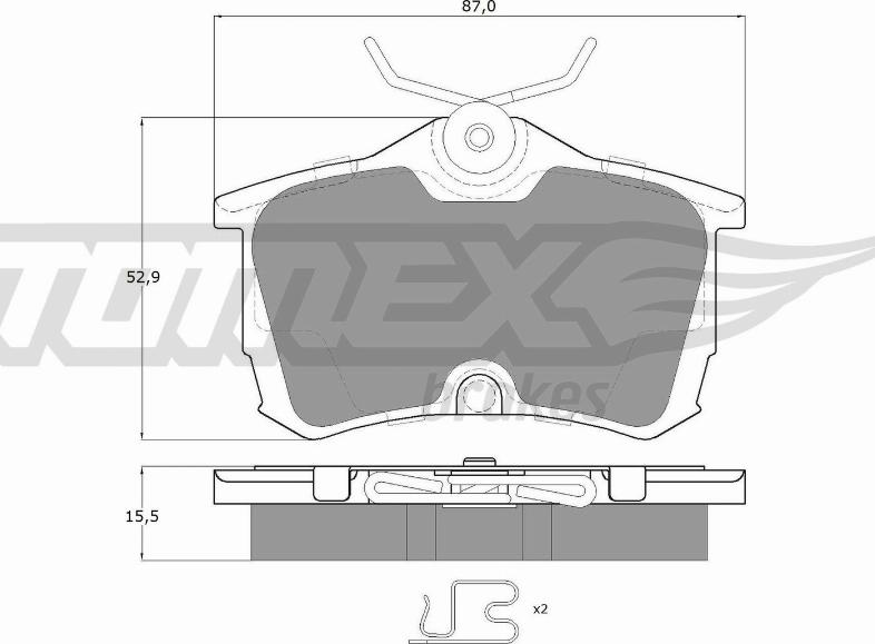 TOMEX brakes TX 14-51 - Гальмівні колодки, дискові гальма autozip.com.ua