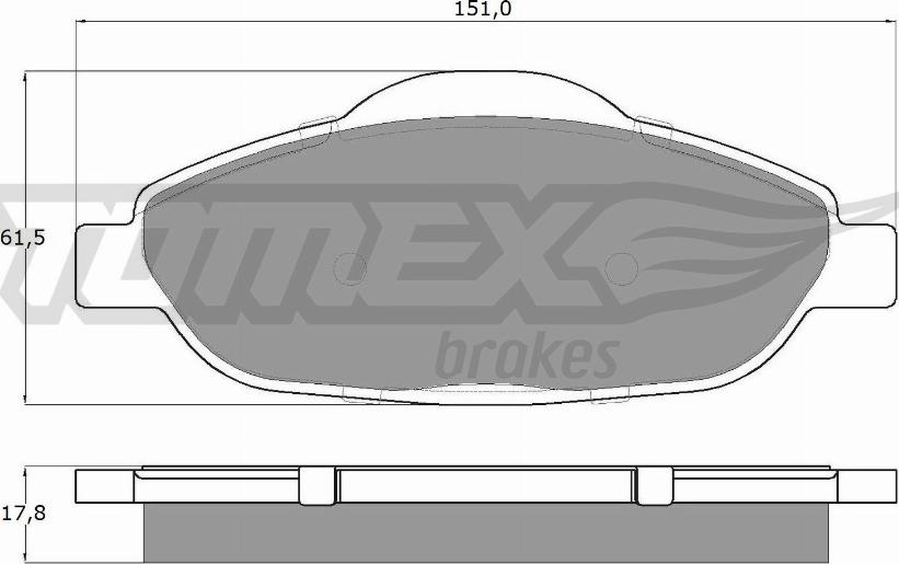 TOMEX brakes TX 14-66 - Гальмівні колодки, дискові гальма autozip.com.ua