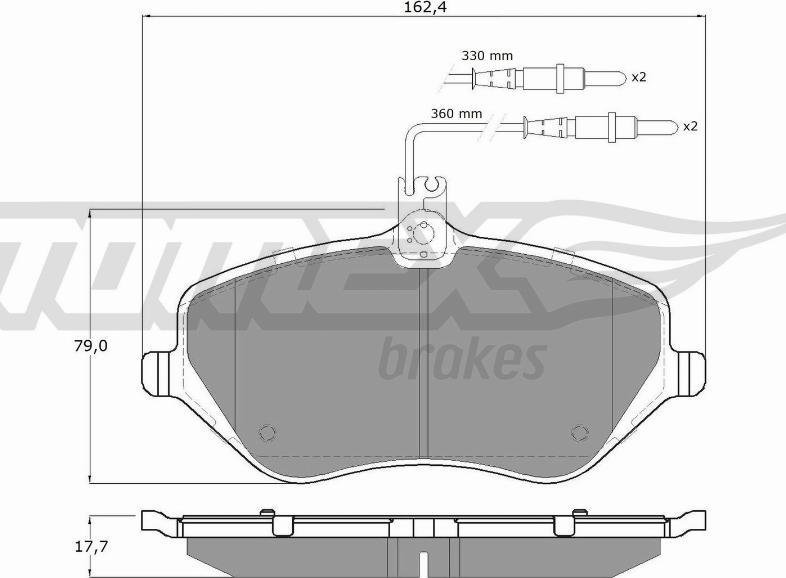 TOMEX brakes TX 14-68 - Гальмівні колодки, дискові гальма autozip.com.ua