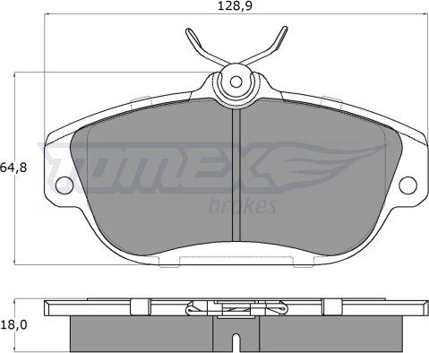 TOMEX brakes TX 14-01 - Гальмівні колодки, дискові гальма autozip.com.ua