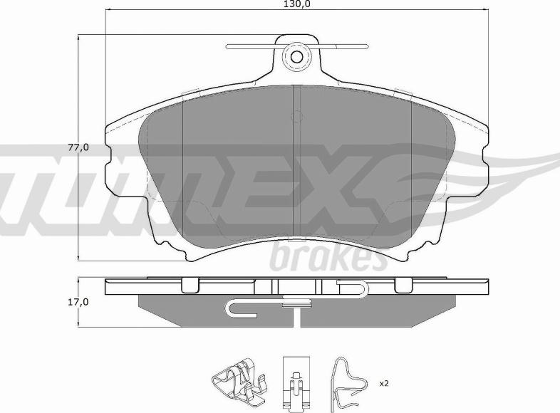 TOMEX brakes TX 14-03 - Гальмівні колодки, дискові гальма autozip.com.ua