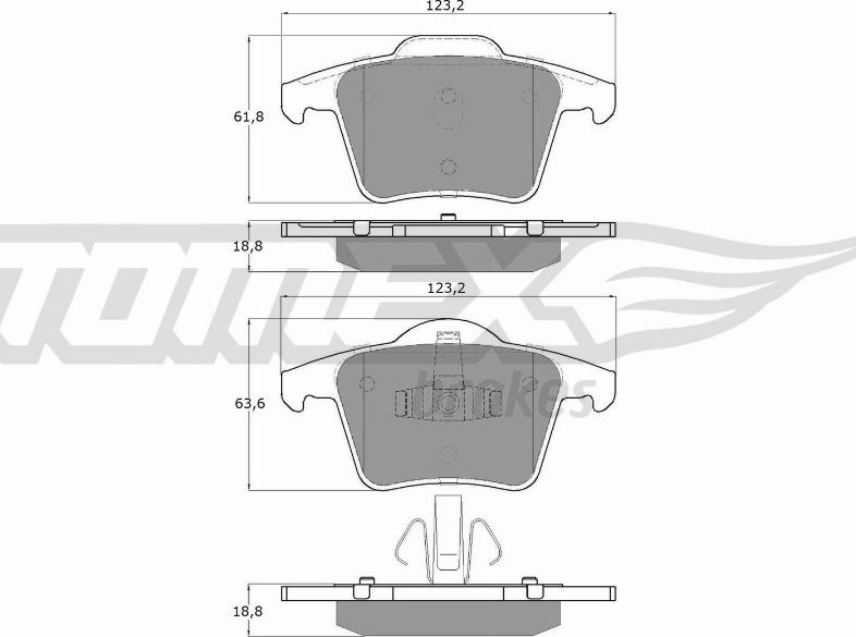 TOMEX brakes TX 14-07 - Гальмівні колодки, дискові гальма autozip.com.ua