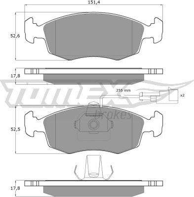 TOMEX brakes TX 14-11 - Гальмівні колодки, дискові гальма autozip.com.ua