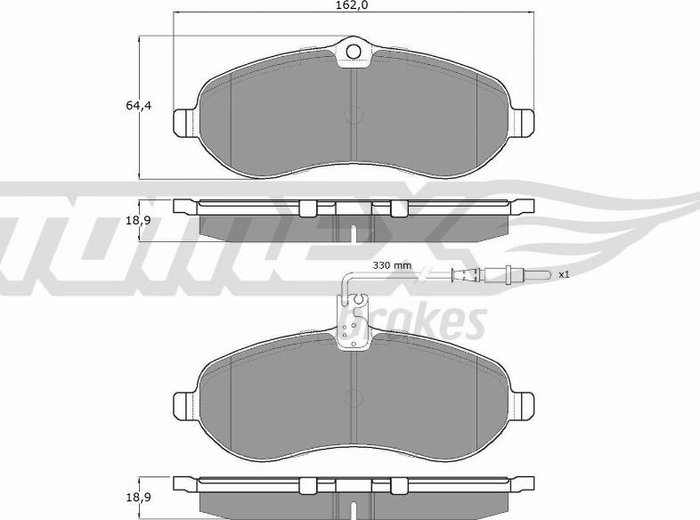 TOMEX brakes TX 14-83 - Гальмівні колодки, дискові гальма autozip.com.ua