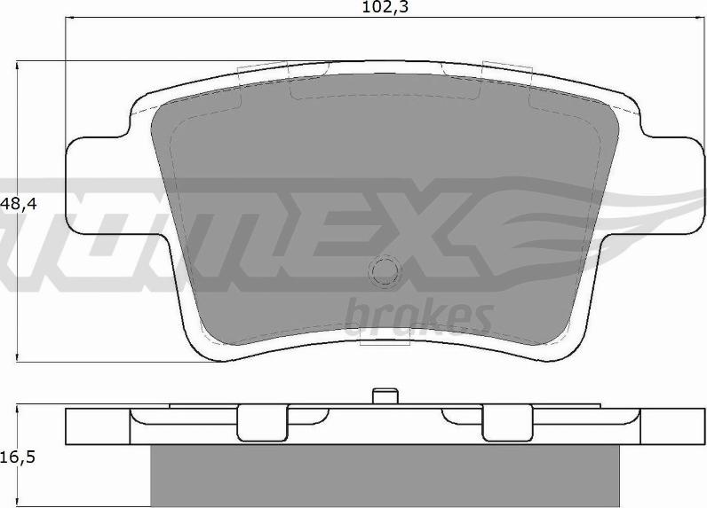 TOMEX brakes TX 14-82 - Гальмівні колодки, дискові гальма autozip.com.ua