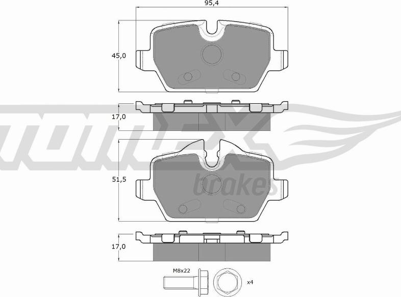 TOMEX brakes TX 14-34 - Гальмівні колодки, дискові гальма autozip.com.ua