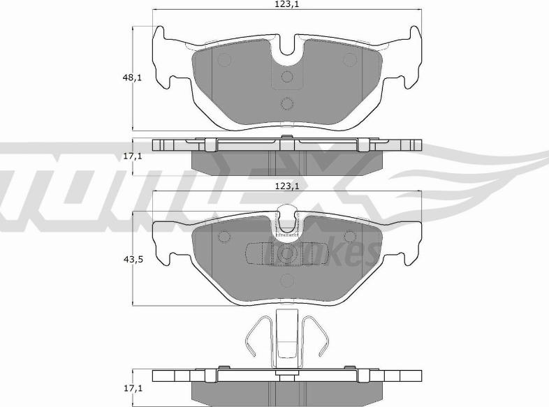 TOMEX brakes TX 14-36 - Гальмівні колодки, дискові гальма autozip.com.ua