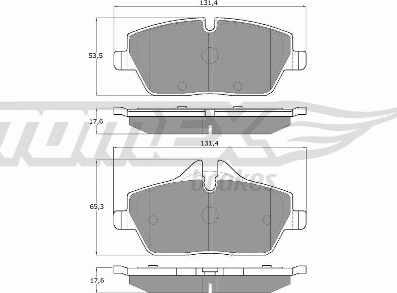 TOMEX brakes TX 14-33 - Гальмівні колодки, дискові гальма autozip.com.ua