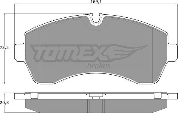 TOMEX brakes TX 14-24 - Гальмівні колодки, дискові гальма autozip.com.ua