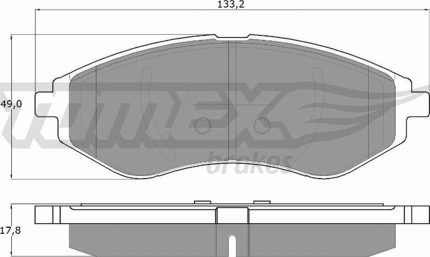 TOMEX brakes TX 14-22 - Гальмівні колодки, дискові гальма autozip.com.ua