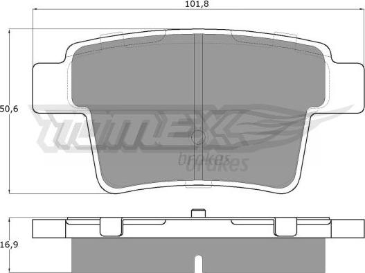 TOMEX brakes TX 14-74 - Гальмівні колодки, дискові гальма autozip.com.ua