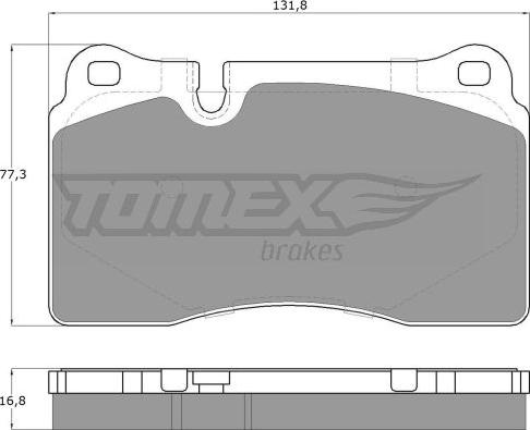 TOMEX brakes TX 14-73 - Гальмівні колодки, дискові гальма autozip.com.ua