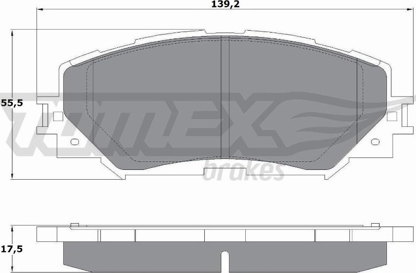 TOMEX brakes TX 14-72 - Гальмівні колодки, дискові гальма autozip.com.ua