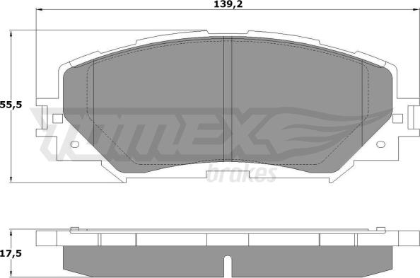 TOMEX brakes TX 14-72 - Гальмівні колодки, дискові гальма autozip.com.ua