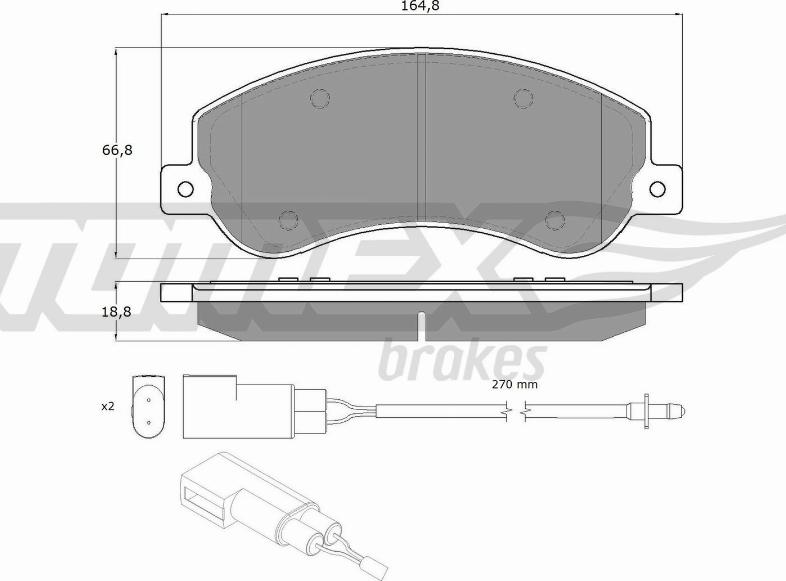 TOMEX brakes TX 14-77 - Гальмівні колодки, дискові гальма autozip.com.ua