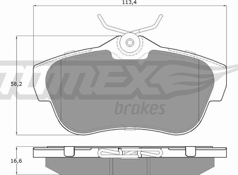 TOMEX brakes TX 15-94 - Гальмівні колодки, дискові гальма autozip.com.ua