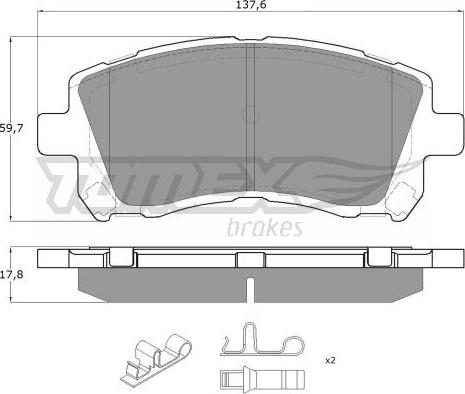 TOMEX brakes TX 15-45 - Гальмівні колодки, дискові гальма autozip.com.ua