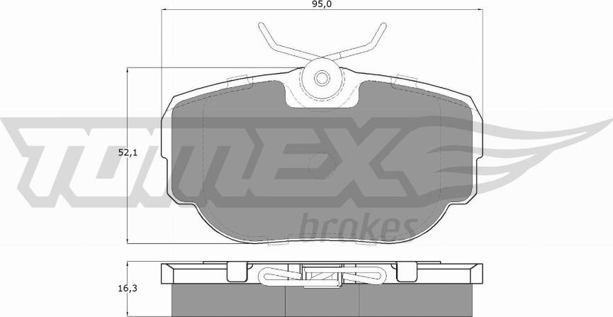 TOMEX brakes TX 15-59 - Гальмівні колодки, дискові гальма autozip.com.ua