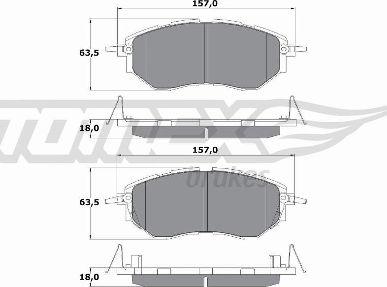 TOMEX brakes TX 15-54 - Гальмівні колодки, дискові гальма autozip.com.ua