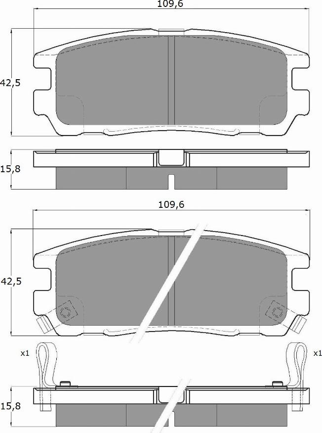 TOMEX brakes TX 15-55 - Гальмівні колодки, дискові гальма autozip.com.ua