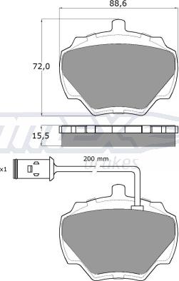 TOMEX brakes TX 15-50 - Гальмівні колодки, дискові гальма autozip.com.ua