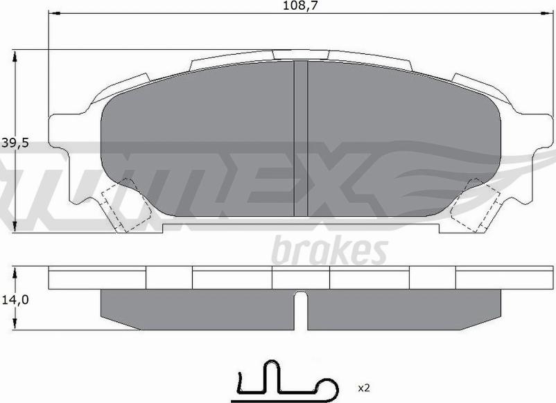 TOMEX brakes TX 15-60 - Гальмівні колодки, дискові гальма autozip.com.ua