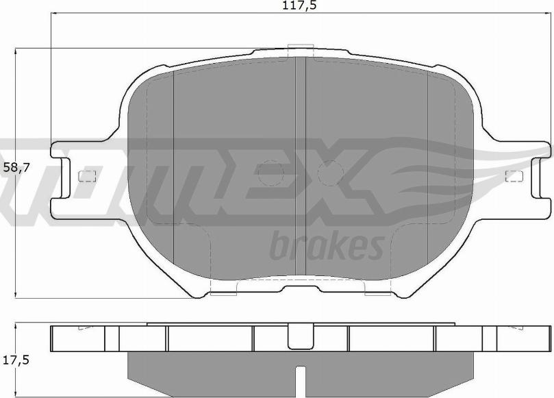 TOMEX brakes TX 15-62 - Гальмівні колодки, дискові гальма autozip.com.ua