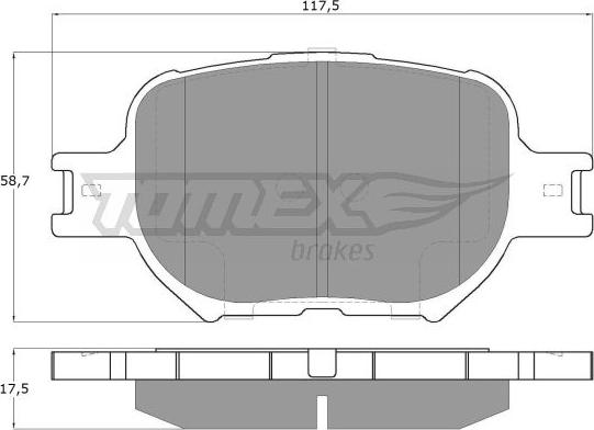 TOMEX brakes TX 15-62 - Гальмівні колодки, дискові гальма autozip.com.ua