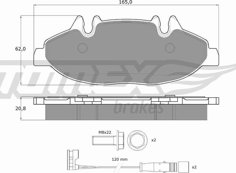 TOMEX brakes TX 15-02 - Гальмівні колодки, дискові гальма autozip.com.ua