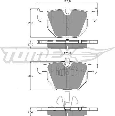 TOMEX brakes TX 15-14 - Гальмівні колодки, дискові гальма autozip.com.ua