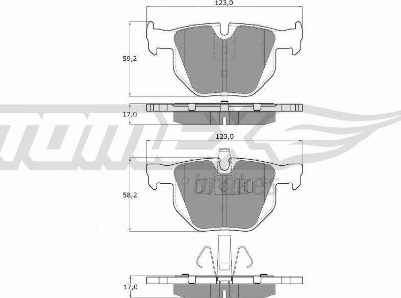 TOMEX brakes TX 15-14 - Гальмівні колодки, дискові гальма autozip.com.ua