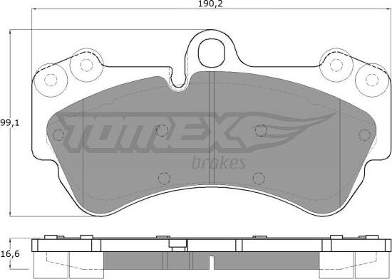 TOMEX brakes TX 15-16 - Гальмівні колодки, дискові гальма autozip.com.ua