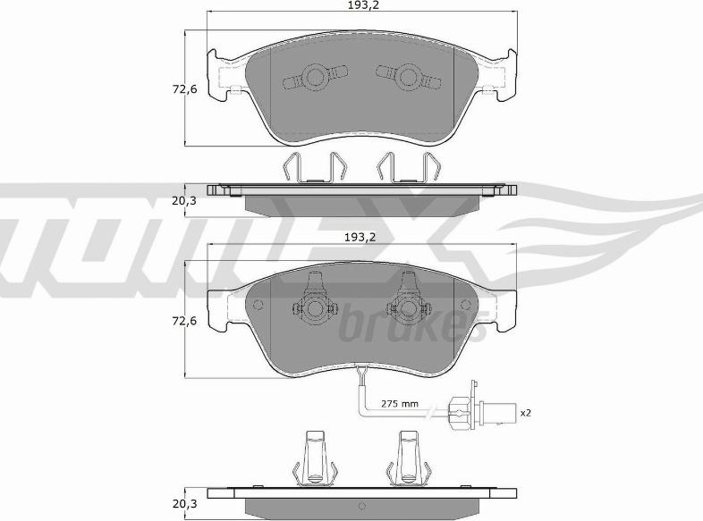 TOMEX brakes TX 15-10 - Гальмівні колодки, дискові гальма autozip.com.ua