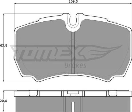 TOMEX brakes TX 15-11 - Гальмівні колодки, дискові гальма autozip.com.ua