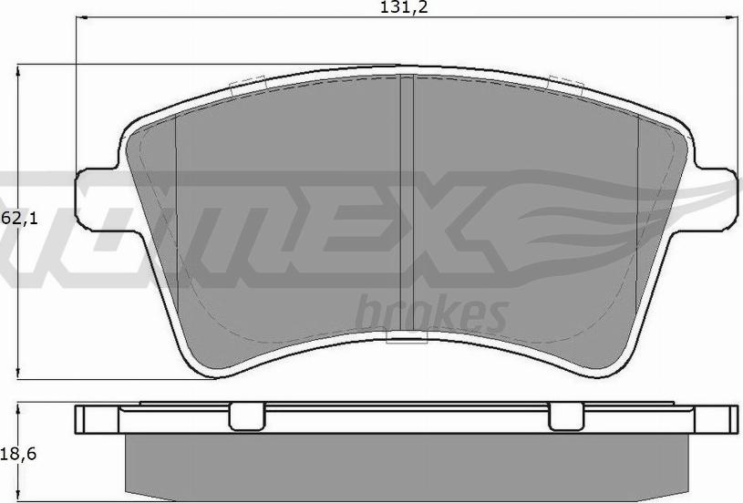 TOMEX brakes TX 15-84 - Гальмівні колодки, дискові гальма autozip.com.ua