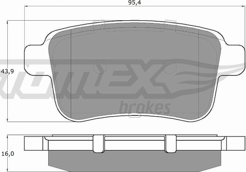 TOMEX brakes TX 15-85 - Гальмівні колодки, дискові гальма autozip.com.ua