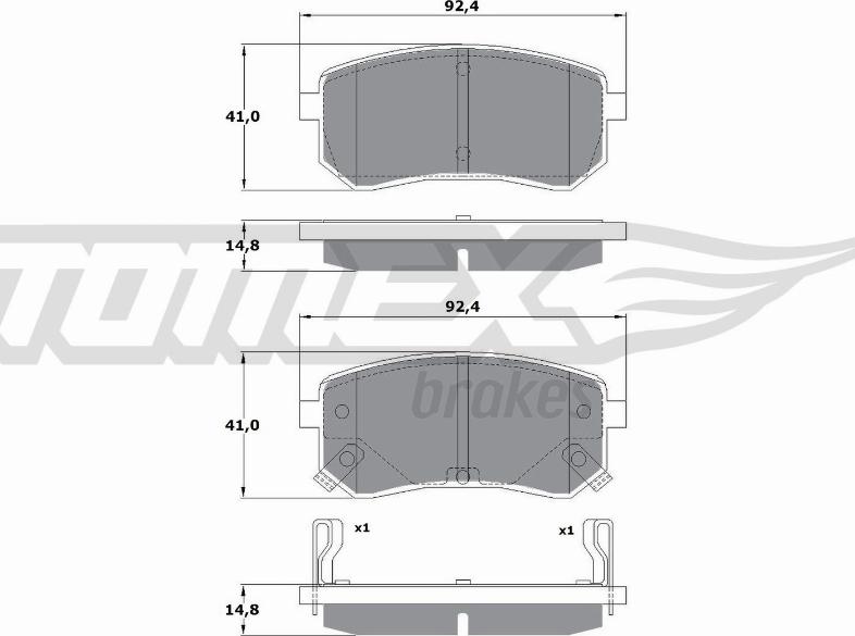 TOMEX brakes TX 15-80 - Гальмівні колодки, дискові гальма autozip.com.ua