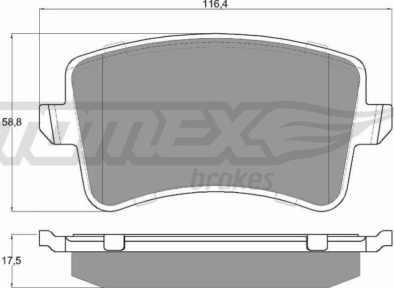 TOMEX brakes TX 15-81 - Гальмівні колодки, дискові гальма autozip.com.ua