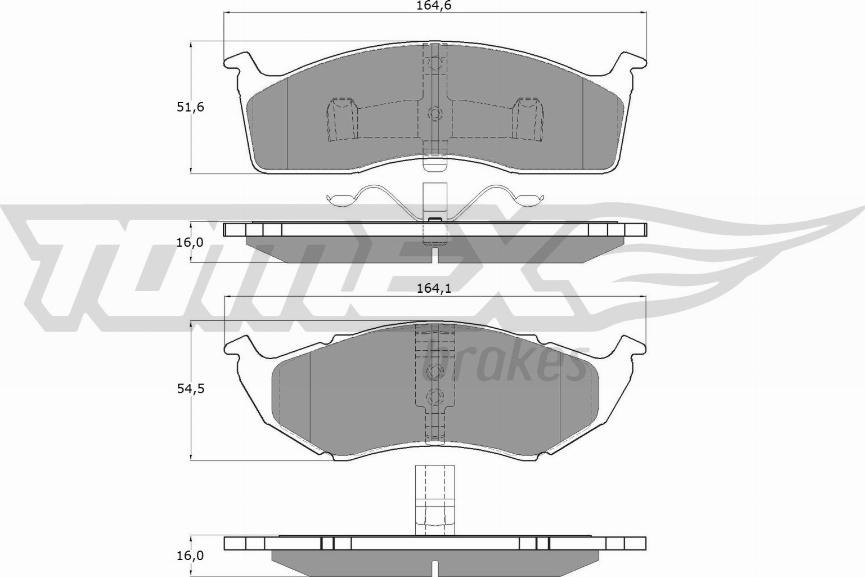 TOMEX brakes TX 15-34 - Гальмівні колодки, дискові гальма autozip.com.ua